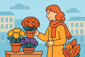 Kausikukat syksyllä – krysanteemit, asterit ja lehtiruokat