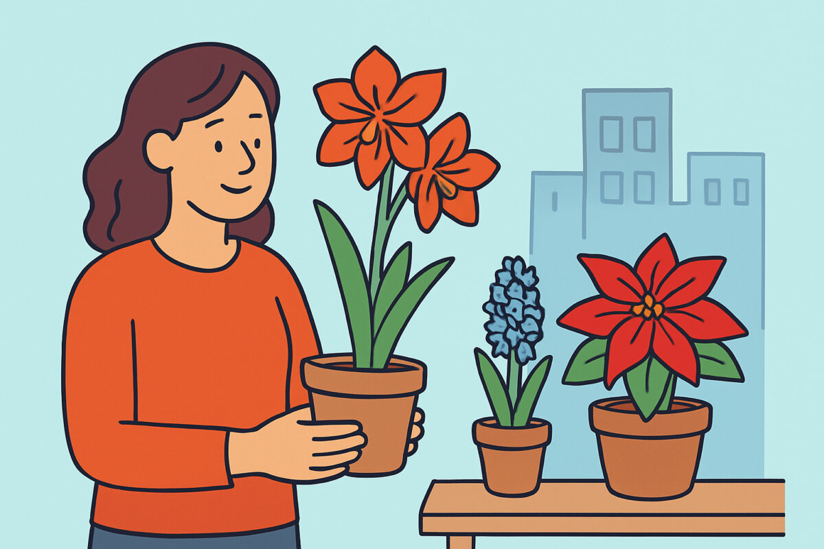 Kausikukat talvella – amaryllis, hyasintti ja joulutähti